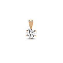 Load image into Gallery viewer, 18ct Yellow Gold 1.00ct 6 Claw Natural Diamond Solitaire Pendant