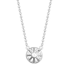 Load image into Gallery viewer, 18ct White Gold 0.12ct Natural Diamond Halo Pendant with 16"-18" Chain Extender set with a 0.50ct J I1 Diamond