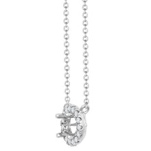Load image into Gallery viewer, 18ct White Gold 0.15ct Natural Diamond Halo Pendant with 16"-18" Chain Extender set with a 0.70ct G SI1 Diamond