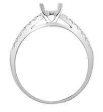 Load image into Gallery viewer, Lab 18ct White 0.17ct Diamond Semi Set Ring - Holds 0.70ct