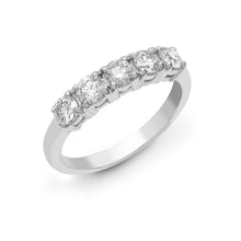 Load image into Gallery viewer, 18ct White 1.50ct Natural Diamond 5 stone Ring