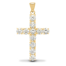 Load image into Gallery viewer, 18ct Yellow Gold Natural Diamond Cross