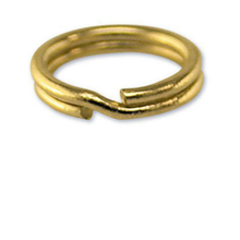 Load image into Gallery viewer, 9ct Yellow Gold Split Ring 5mm 7mm 8mm Keyring Easy To Attach