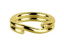 Load image into Gallery viewer, 9ct Yellow Gold Split Ring 5mm 7mm 8mm Keyring Easy To Attach