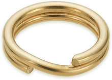 Load image into Gallery viewer, 9ct Yellow Gold Split Ring 5mm 7mm 8mm Keyring Easy To Attach