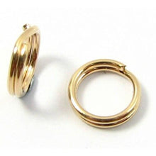 Load image into Gallery viewer, 9ct Yellow Gold Split Ring 5mm 7mm 8mm Keyring Easy To Attach