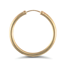 Load image into Gallery viewer, 9ct yellow gold plain polished Hoop Earrings