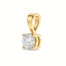 Load image into Gallery viewer, Lab 9ct Yellow Gold 0.50ct 4 Claw Diamond Solitaire Pendant