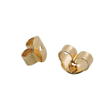 Load image into Gallery viewer, 9ct gold butterfly earring back scroll push fit earring 1 x pair standard fit
