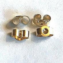 Load image into Gallery viewer, 9ct gold butterfly earring back scroll push fit earring 1 x pair standard fit