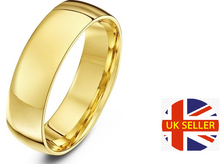 Load image into Gallery viewer, 9ct Yellow Gold BIG size EXTRA LARGE 6mm Court Wedding Ring Size T -to- Size Z+6
