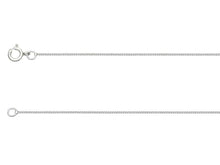 Load image into Gallery viewer, 9ct White Gold 0.5mm Diamond Cut Curb Chain 16"/40cm - 18"/45cm - 20"/50cm chain