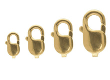 Load image into Gallery viewer, 18ct Yellow Gold Lobster Fastener Solid Gold 18ct Trigger Oval Trigger ALL SIZES
