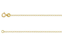 Load image into Gallery viewer, 18ct Yellow Gold Diamond Cut Curb Chain 16"/40cm Gold Necklace 750 carat 18ct