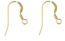 Load image into Gallery viewer, 14ct Gold Filled Hook Loop & Coil Earring Pair Jewellery Wire Earring Fasteners