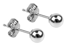 Load image into Gallery viewer, Silver Stud Earrings Round Ball Stud Earrings 4mm, 5mm, 6mm Sterling Silver Stud