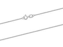 Load image into Gallery viewer, 18ct White Gold Chain Diamond Cut Curb Chain 16"/40cm or 18"/45cm 750 Carat