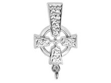 Load image into Gallery viewer, Silver Celtic Cross Sterling Silver Celtic Cross Patterned Star Cross 925 Silver
