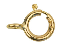 Load image into Gallery viewer, 9ct Gold 6mm Open Bolt Ring Fastener - Clasps Gold Jewellery Making Fastener x 1
