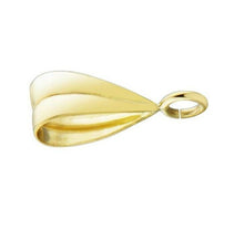 Load image into Gallery viewer, 9ct Gold Pendant Bale Grooved Yellow Gold Easy Use Groove Pendant Bail Open Loop
