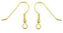 Load image into Gallery viewer, 9ct Gold Earring Fittings ALL TYPES Hook Wire Safety Plain Fancy Earring PAIRS