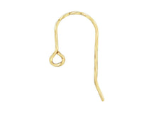 Load image into Gallery viewer, 9ct yellow gold twisted hook earring jewellery wires earring fasteners 1 x Pair
