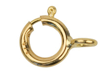 Load image into Gallery viewer, 9ct Yellow Gold 8mm Bolt Ring - Open -  Heavy Duty open jewellery fastener x 1
