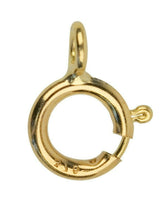 Load image into Gallery viewer, 9ct Yellow Gold 8mm Bolt Ring - Open -  Heavy Duty open jewellery fastener x 1
