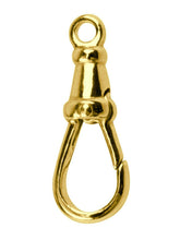 Load image into Gallery viewer, 9ct Gold Albert Swivel 21mm Fixed Top Closed Eyelet Yellow Gold Albert Fastener