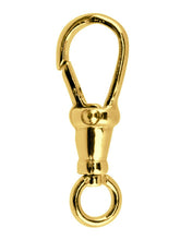 Load image into Gallery viewer, 18ct Gold 19mm Albert Swivel Fastener Open Ring 18ct Yellow Gold Jewellery Solid