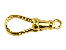 Load image into Gallery viewer, 9ct Gold Albert Swivel 21mm Fixed Top Closed Eyelet Yellow Gold Albert Fastener
