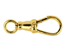 Load image into Gallery viewer, 18ct Gold 19mm Albert Swivel Fastener Open Ring 18ct Yellow Gold Jewellery Solid