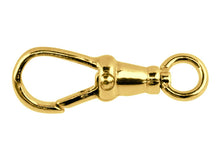 Load image into Gallery viewer, 18ct Gold 19mm Albert Swivel Fastener Open Ring 18ct Yellow Gold Jewellery Solid