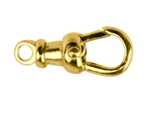 Load image into Gallery viewer, 9ct Gold Albert Swivel 17mm Fixed Top Closed Eyelet Yellow Gold Albert Fastener