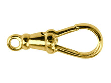Load image into Gallery viewer, 9ct Gold Albert Swivel 23mm Fixed Top Closed Eyelet Yellow Gold Albert Fastener
