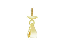 Load image into Gallery viewer, 9ct Gold Pendant Bail 3mm Thread Cup for Drop Pendants Yellow Gold Pendant Bail