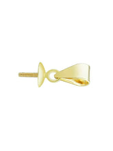 Load image into Gallery viewer, 9ct Gold Pendant Bail 3mm Thread Cup for Drop Pendants Yellow Gold Pendant Bail