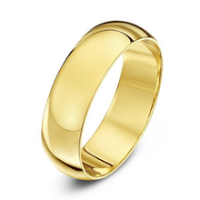 Load image into Gallery viewer, 9ct Yellow Gold D-shaped EXTRA LARGE Wedding Ring Z to Z+4, Plus Size 4,5,6mm