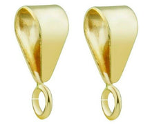 Load image into Gallery viewer, 9ct Gold Pendant Bale Yellow Gold Easy Use Pendant Bail Open Loop
