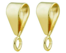 Load image into Gallery viewer, 9ct Gold Pendant Bale Yellow Gold Easy Use Pendant Bail Open Loop