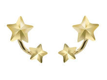 Load image into Gallery viewer, Starburst Gold Earrings 9ct Yellow Gold Earrings Stud Earrings Double Star
