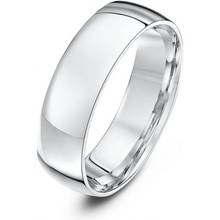 Load image into Gallery viewer, *NEW* 9ct White Gold Court Wedding Ring 2,3,4,5,6mm Comfort Fit Wedding Band

