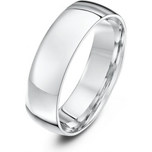 Load image into Gallery viewer, *NEW* 9ct White Gold Court Wedding Ring 2,3,4,5,6mm Comfort Fit Wedding Band