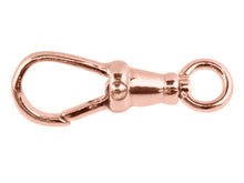 Load image into Gallery viewer, 9ct Rose Gold Albert Swivel 19mm Fastener 9ct Red Gold Fastener Open Ring