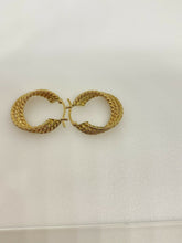 Load image into Gallery viewer, 9ct Gold Rope Chain Style Earring Hoops Yellow Gold Triple Rope Hoops 9ct Yellow