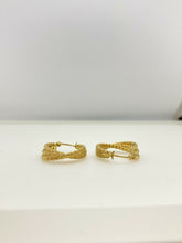 Load image into Gallery viewer, 9ct Gold Rope Chain Style Earring Hoops Yellow Gold Triple Rope Hoops 9ct Yellow