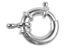 Load image into Gallery viewer, Large Silver Bolt Ring 18mm Jumbo Bolt Ring Sterling Silver Secure Fastener
