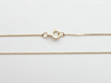 Load image into Gallery viewer, 22" Gold Curb Chain Diamond Cut Curb Gold Necklace 9ct Yellow Gold Necklace