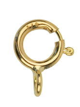 Load image into Gallery viewer, 9ct Gold 4mm Open Bolt Ring Fastener - Clasps Gold Jewellery Making Fastener x 1
