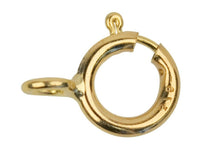 Load image into Gallery viewer, 9ct Gold 4mm Open Bolt Ring Fastener - Clasps Gold Jewellery Making Fastener x 1